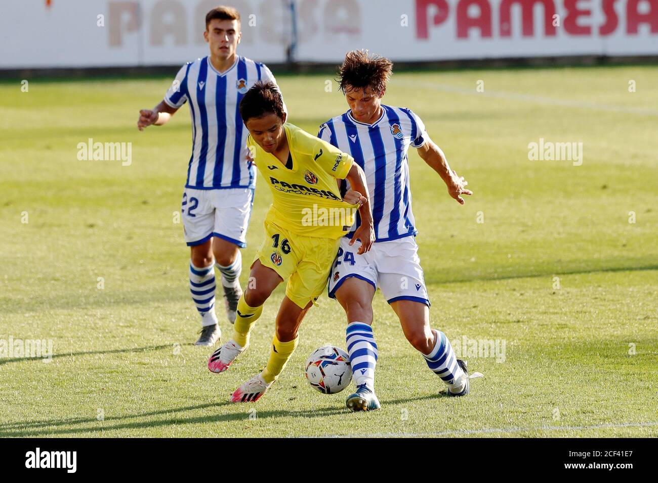 Vila Real Spain 2nd Sep 2020 L R Takefusa Kubo Villarreal Robin Le Normand Sociedad Football Soccer