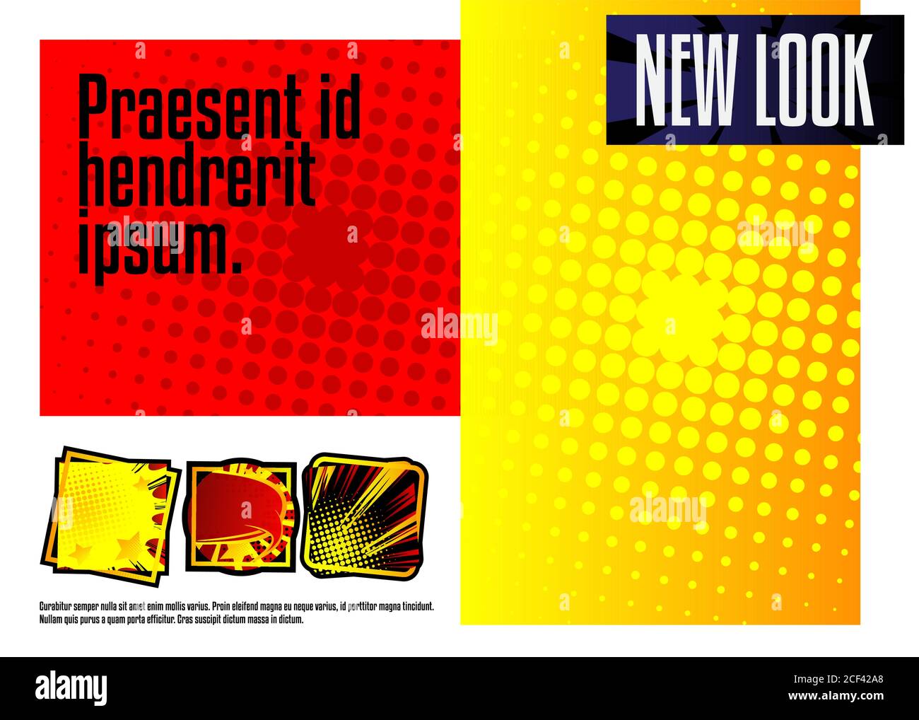 Comic book business presentation template. Vector graphic for company ...