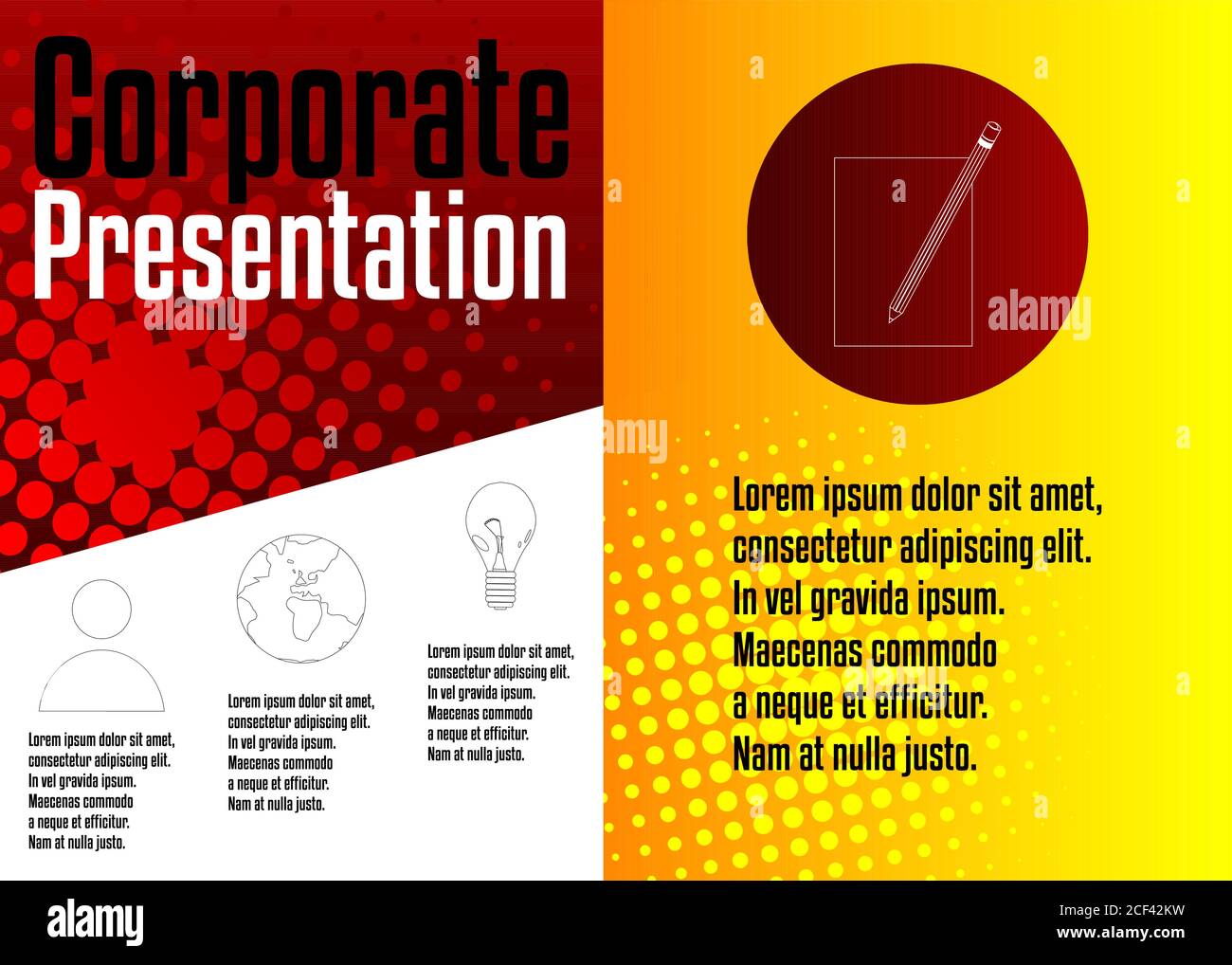 Comic book business presentation template. Vector graphic for company ...