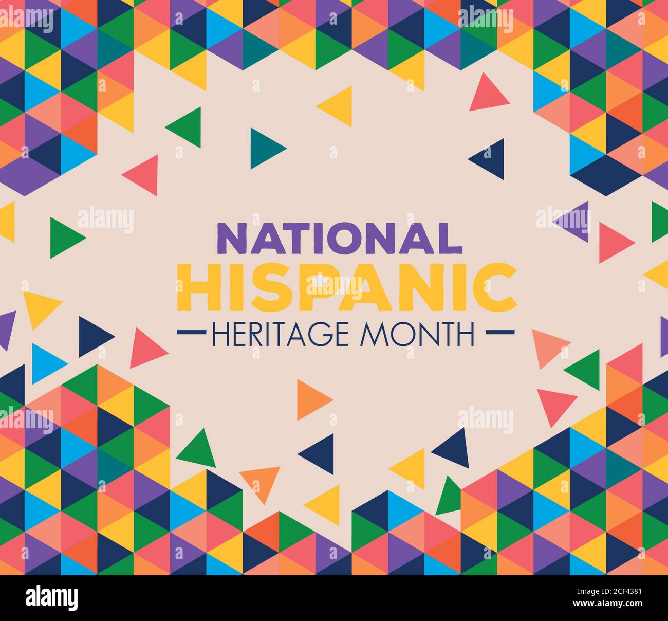 background, hispanic and latino americans culture, national hispanic heritage month in september and october Stock Vector
