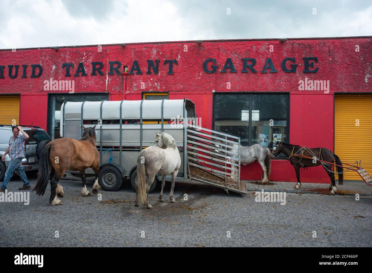 Listowel, Ireland 2nd July 2015 People and horses on the streets of
