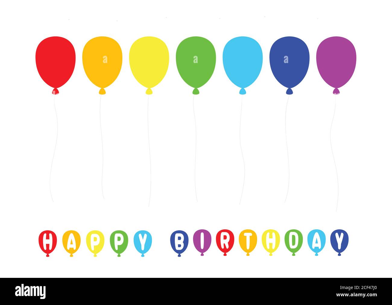 Colorful balloons. Flat style design Stock Vector