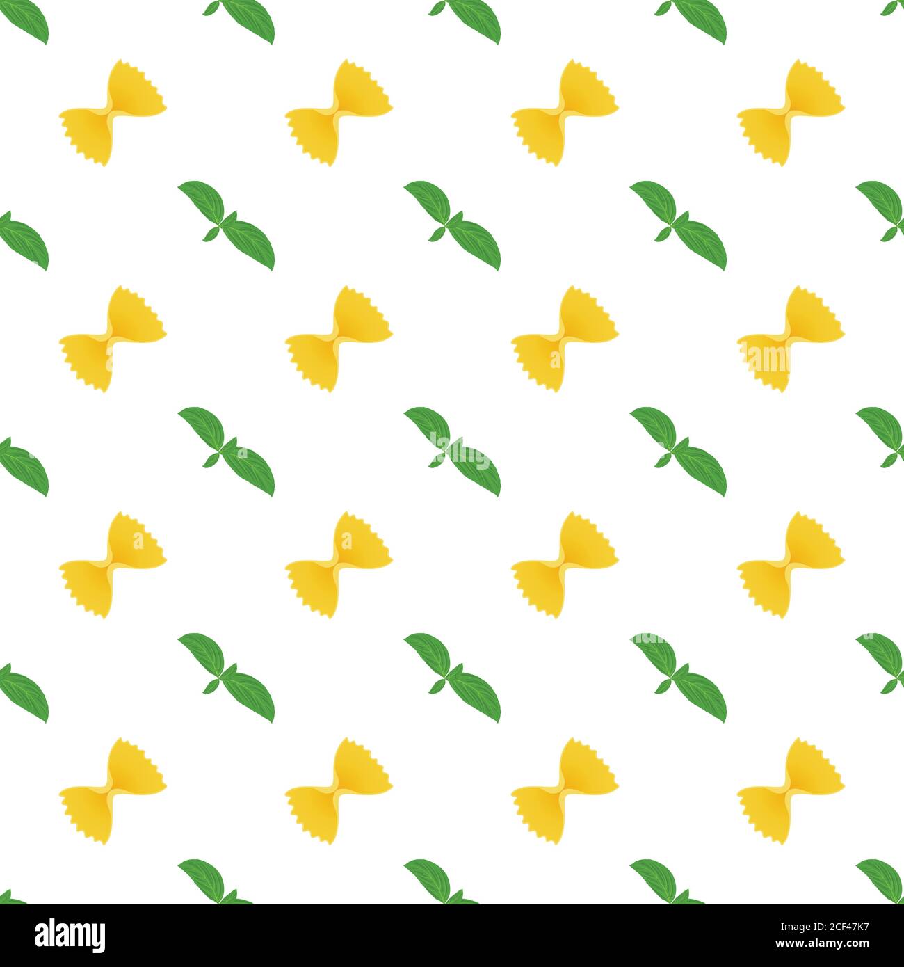 Pasta seamless pattern. Italian spaghetti. Vector illustration Stock Vector
