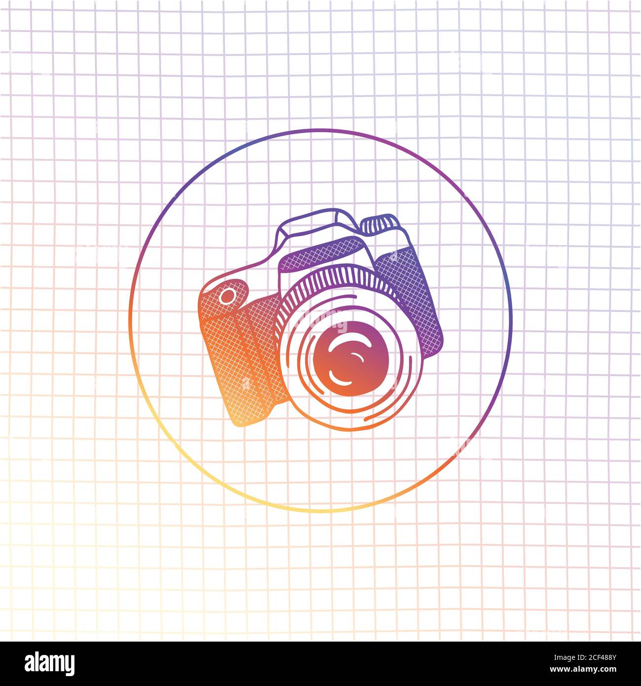 Photo camera doodle icon set. Hand drawn sketch. Vector illustation ...
