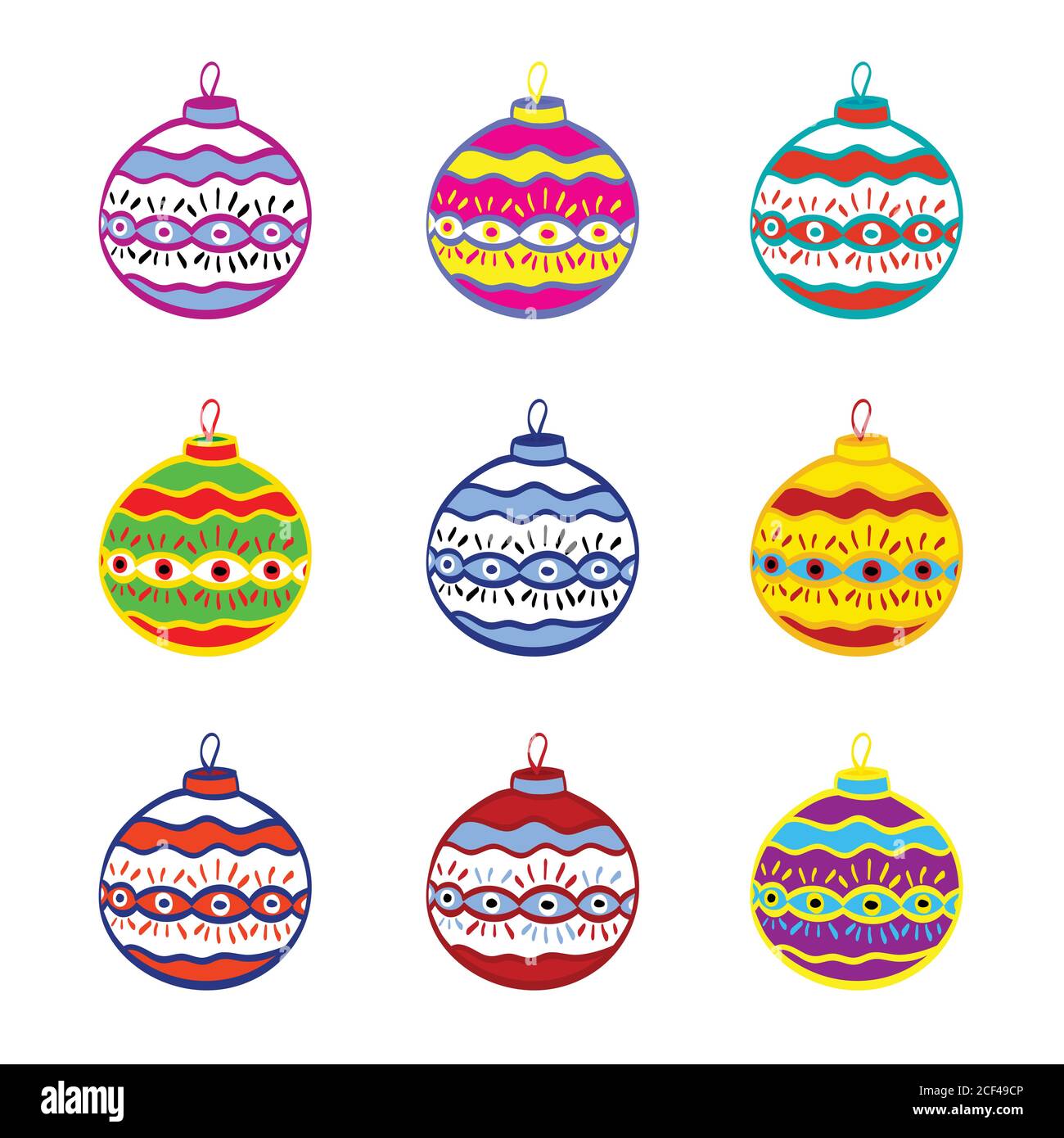Hand drawn christmas ball isolated. Vector sketch black and white ...