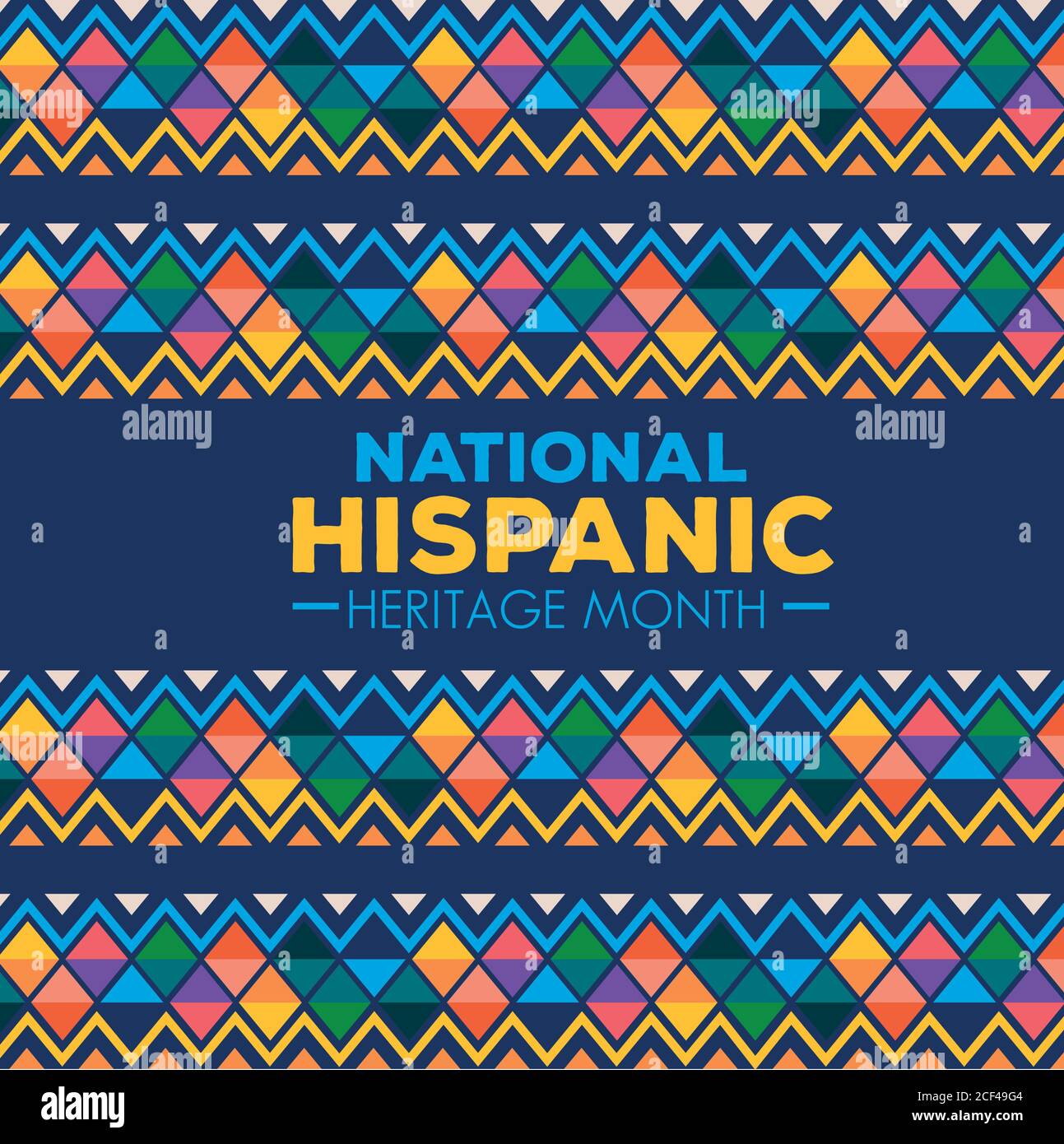 hispanic and latino americans culture, national hispanic heritage month in september and october Stock Vector