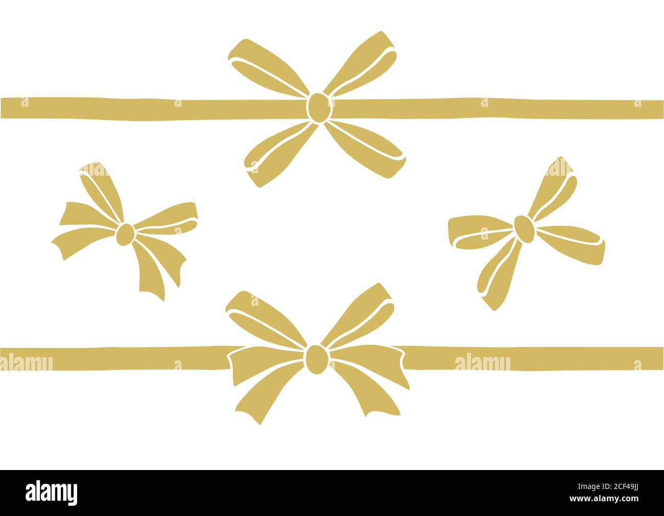 Golden Ribbon Bow On White. Vector Decorative Design Elements Royalty Free  SVG, Cliparts, Vectors, and Stock Illustration. Image 59177607.