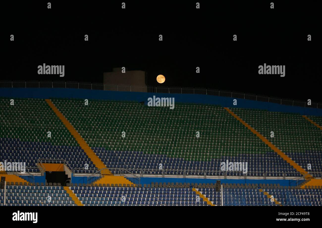 Soccer Football Egyptian Premier League Pyramids Fc V Zamalek 30 June Air Defense Stadium Cairo Egypt September 3 2020 General View Of The Moon Reuters Amr Abdallah Dalsh Stock Photo Alamy