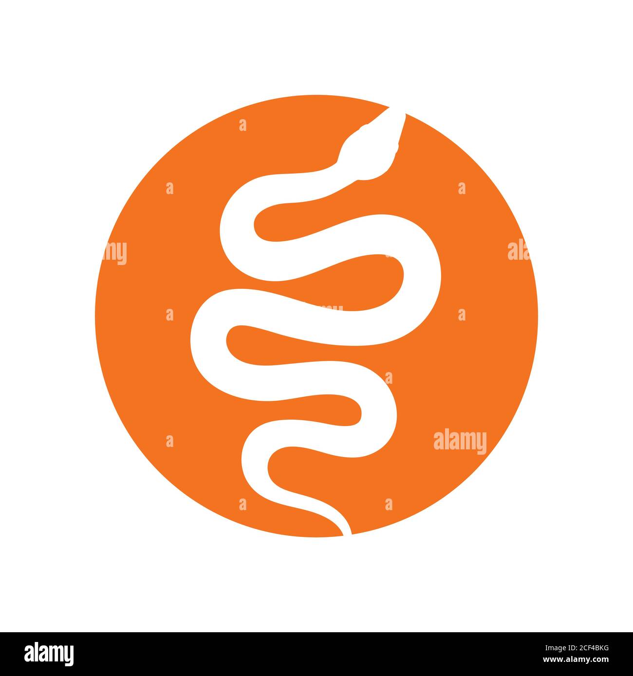 Sign silhouette snake. Isolated symbol or icon snake. Stock Vector
