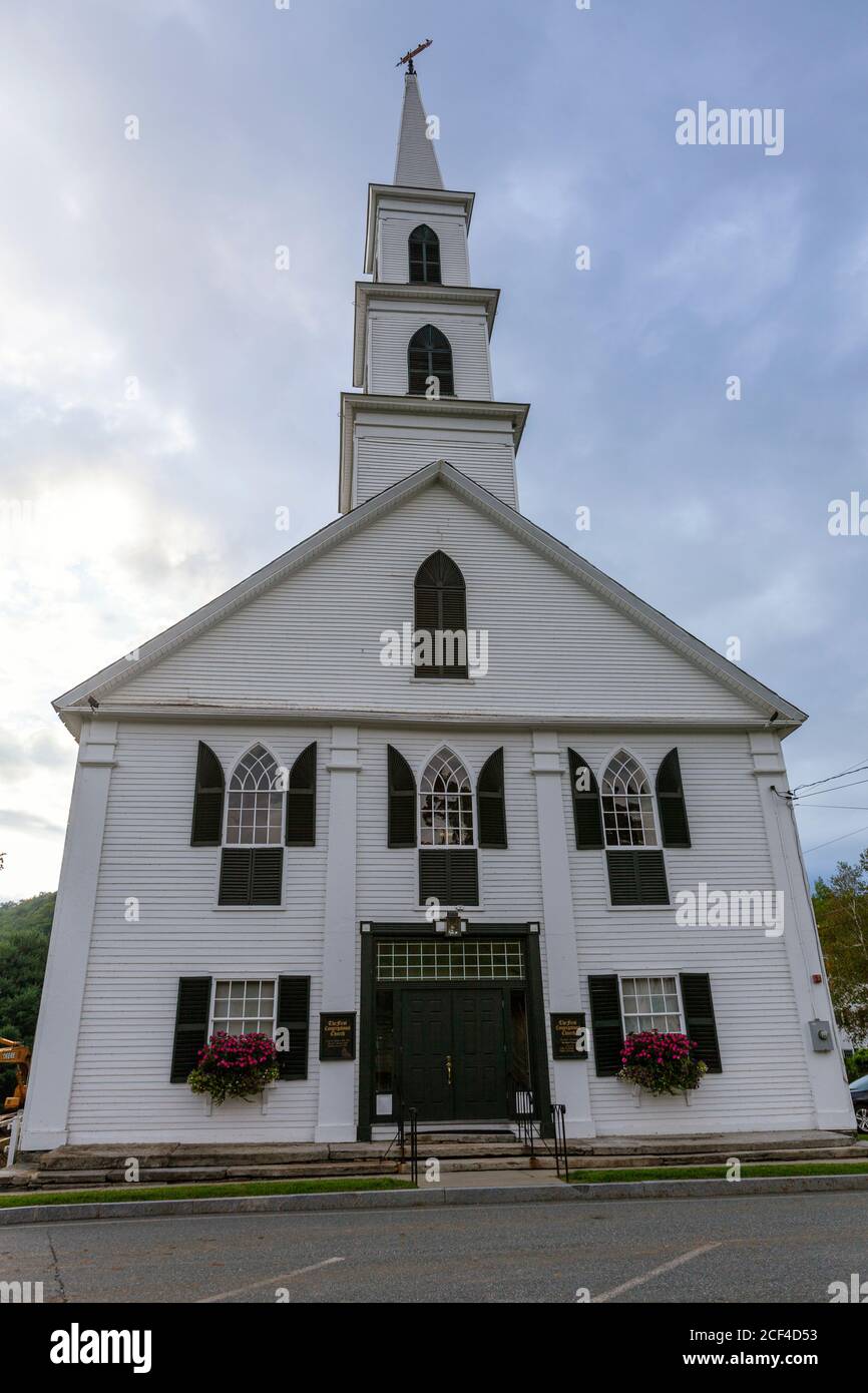 Newfane Congregational Church, Newfane, Vermont, USA Stock Photo Alamy