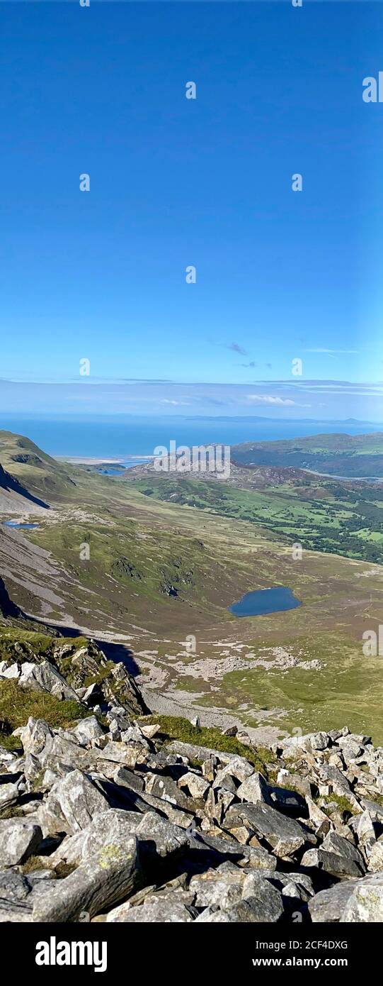 Cadair Idris mountain in North Wales, part of Snowdonia National Park and close to the Mach Loop Stock Photo