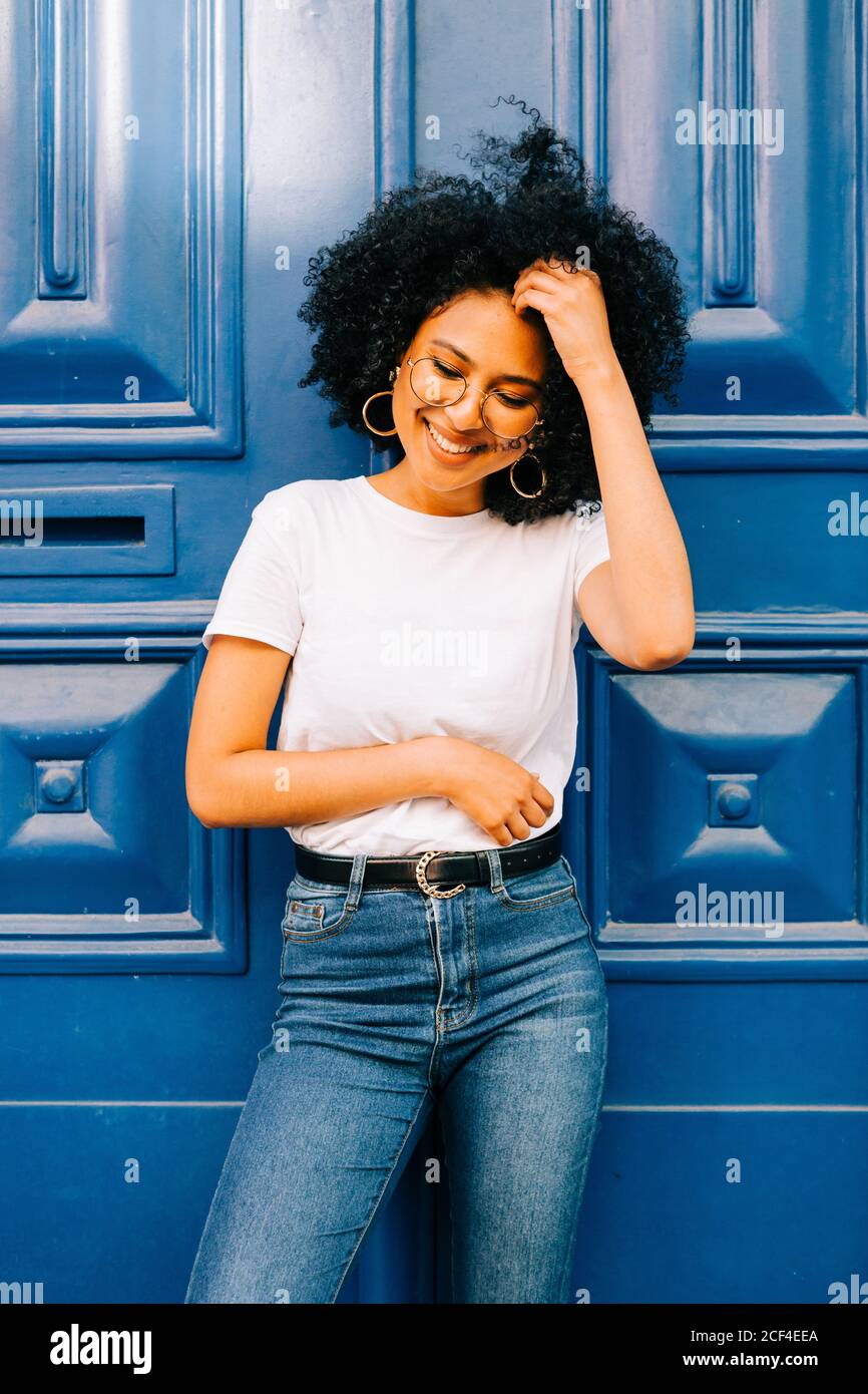 Black Shirt And Blue Jeans High Resolution Stock Photography and Images -  Alamy