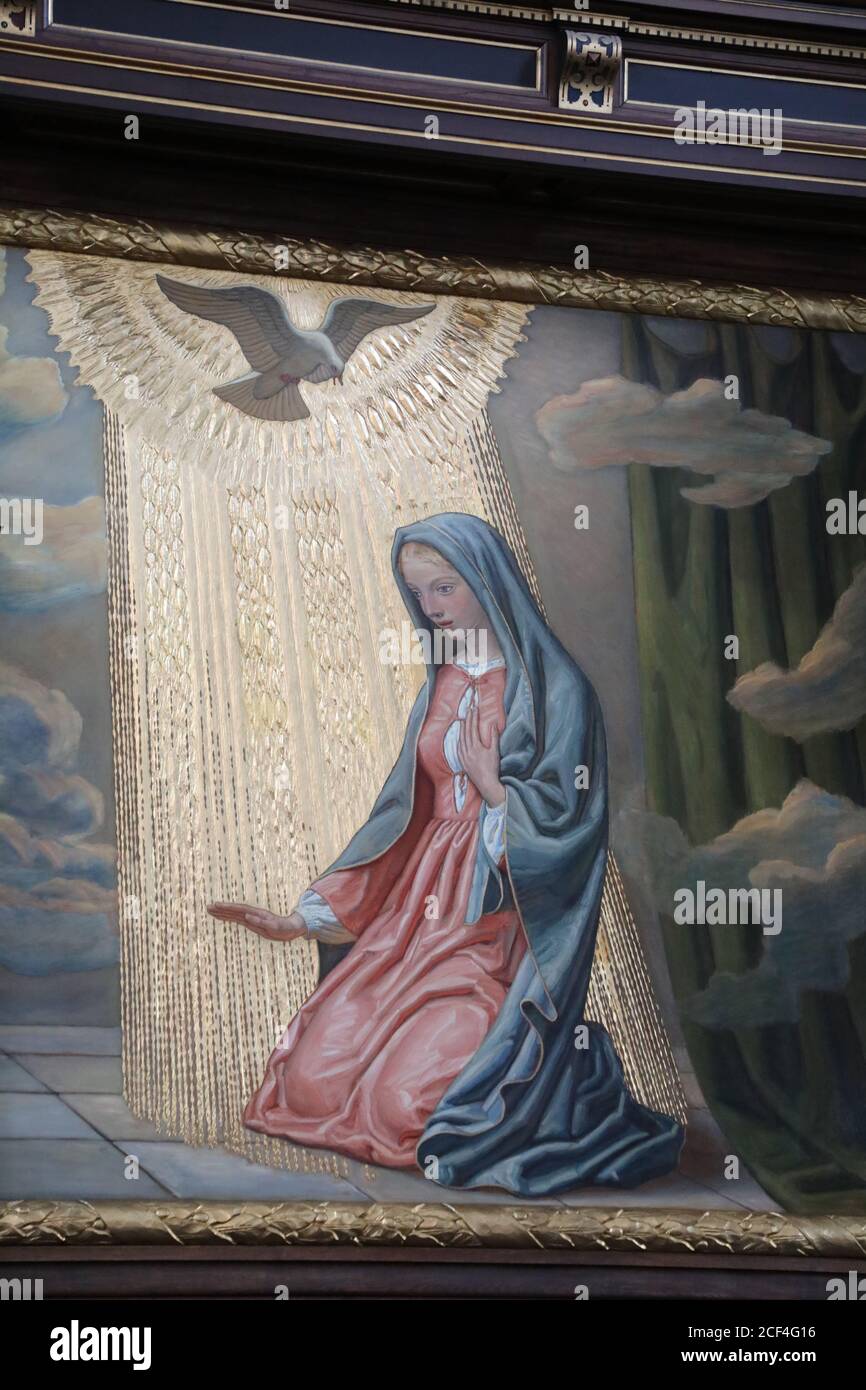 Painting of Mary at the Church of the Holy Ghost in Copenhagen Stock Photo  - Alamy