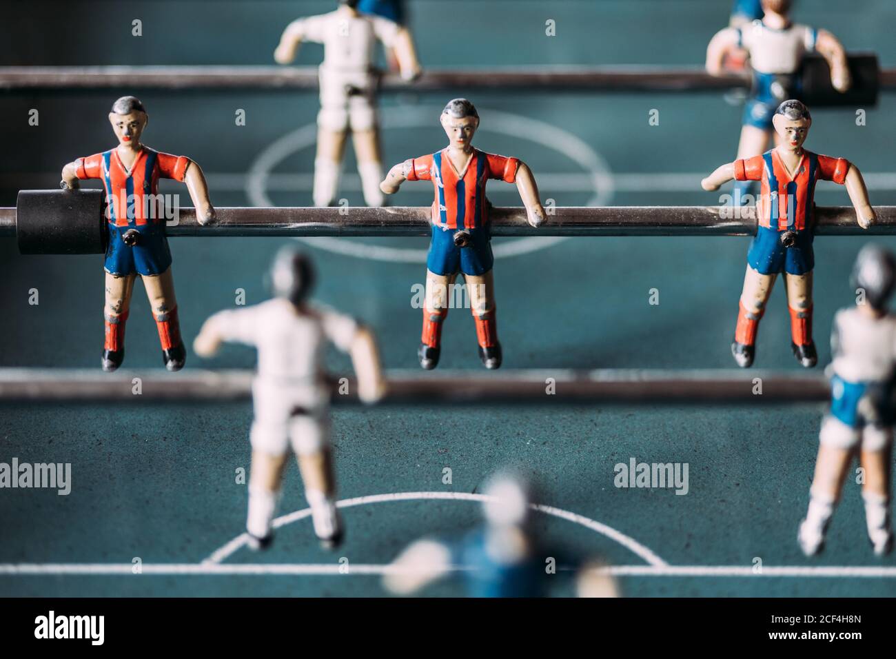 Table football game with players Stock Photo - Alamy