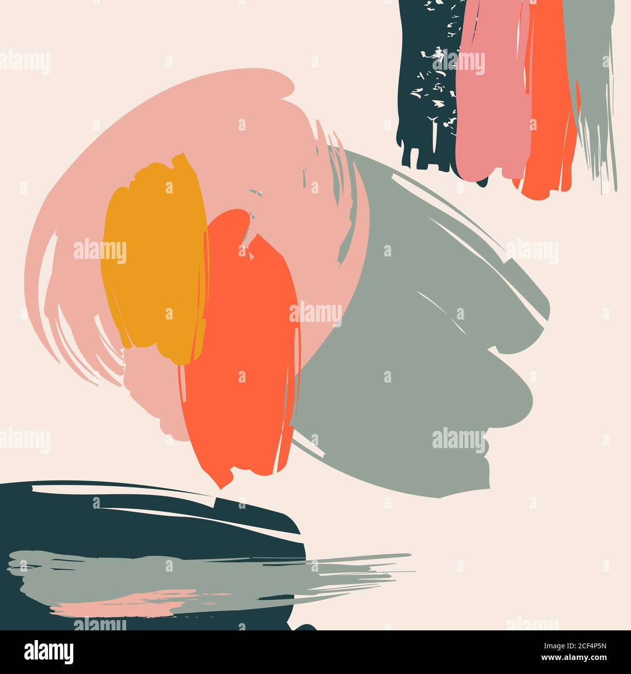 Minimalist vector design background with abstract organic shapes