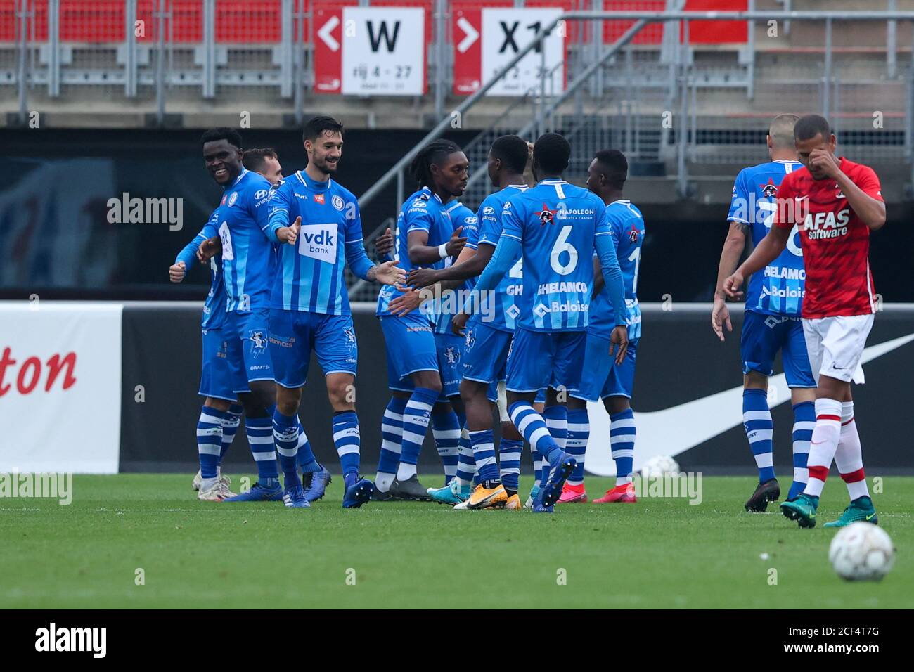 Alkmaar Netherlands September 3 Players Of Kaa Gent Are Celebrating The Goal During The Pre Season Alkmaar Netherlands September 3 Players Of Kaa Gent Are Celebrating The Goal During The Pre Season