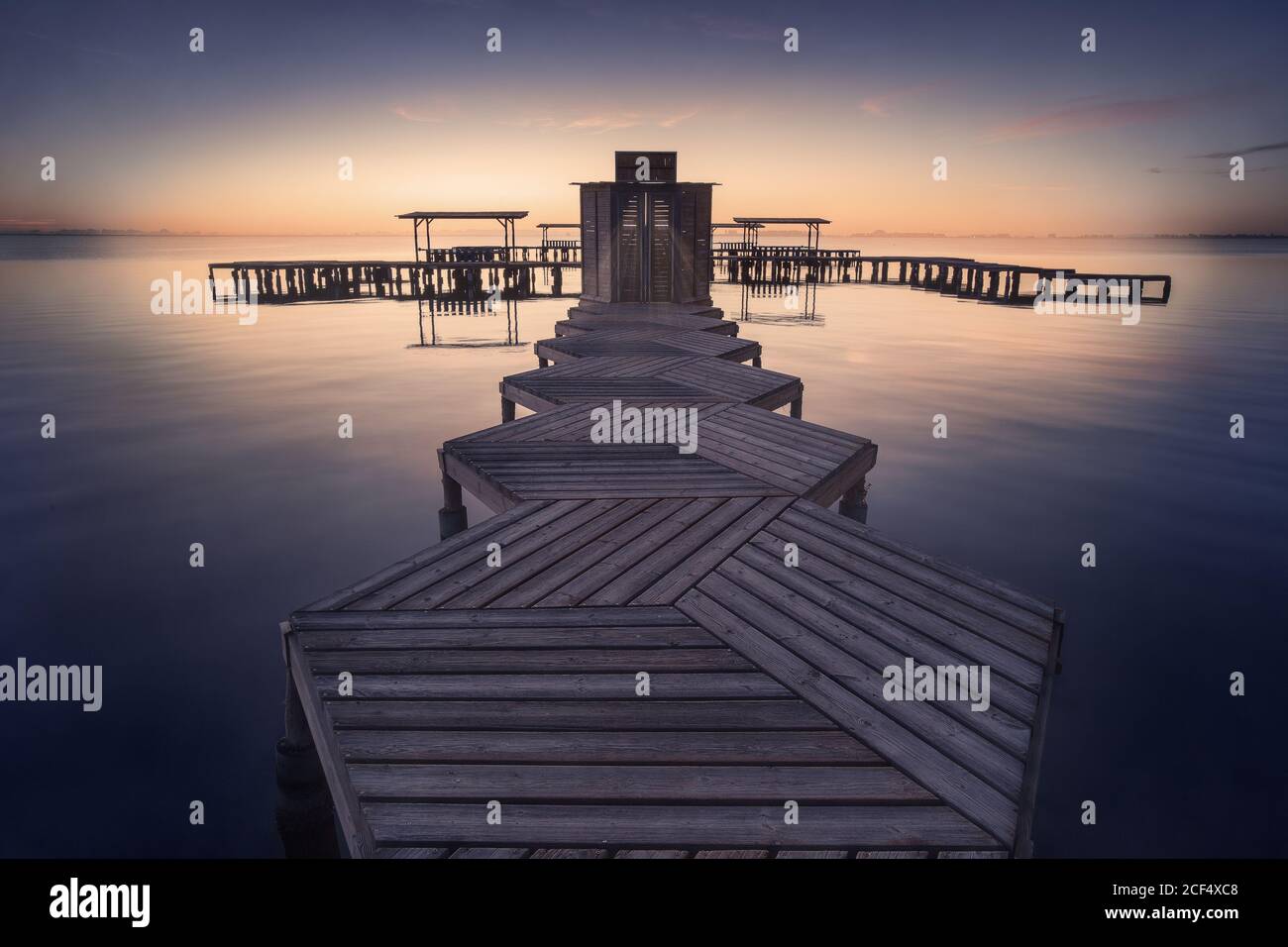 Aerial view empty wooden pier hi-res stock photography and images - Alamy