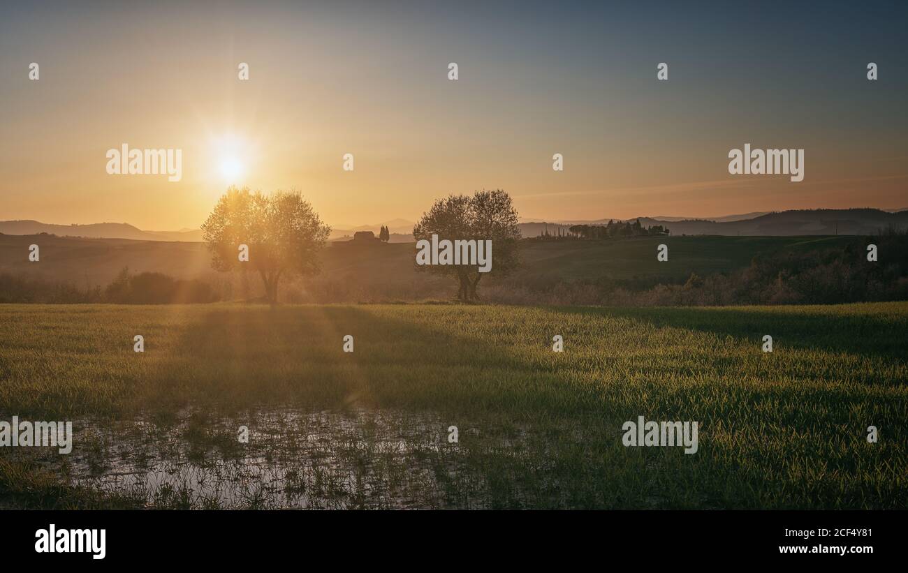 Endless green fields in italy hi-res stock photography and images - Alamy