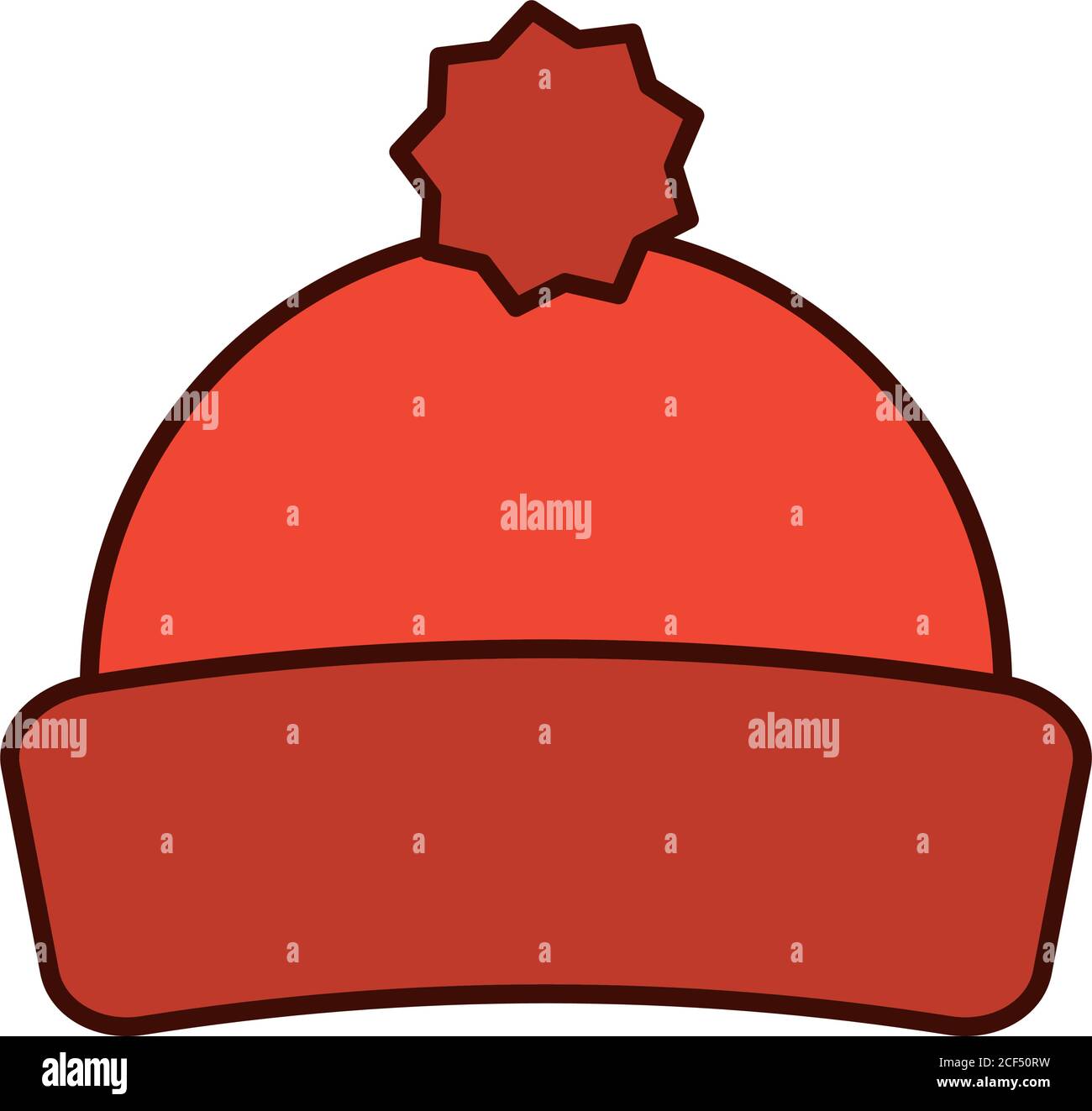 Warm hat fashion accessory vector illustration line and fill icon Stock Vector Image & Art - Alamy