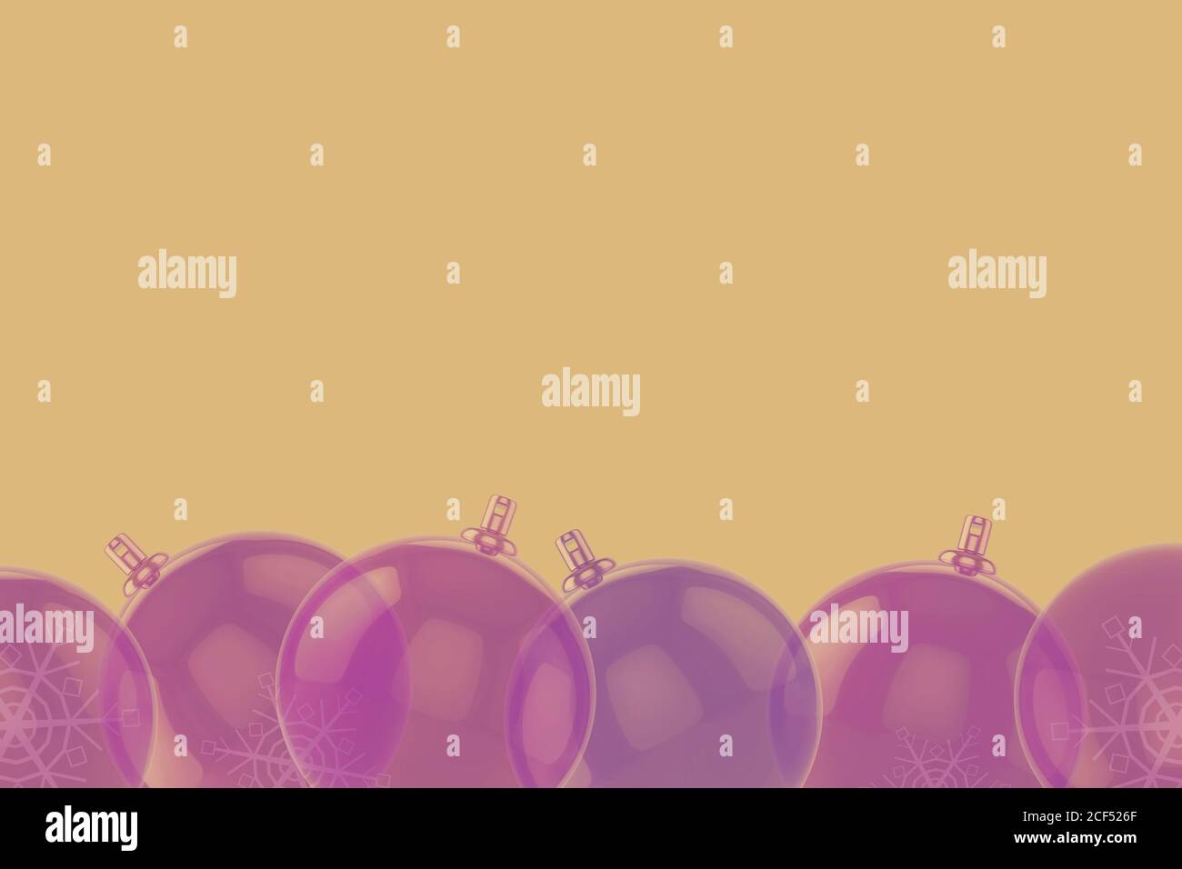 Purple Beautiful Christmas Balls On Yellow Background Design For Your Ad Poster Banner Place For Text 3d Render Stock Photo Alamy