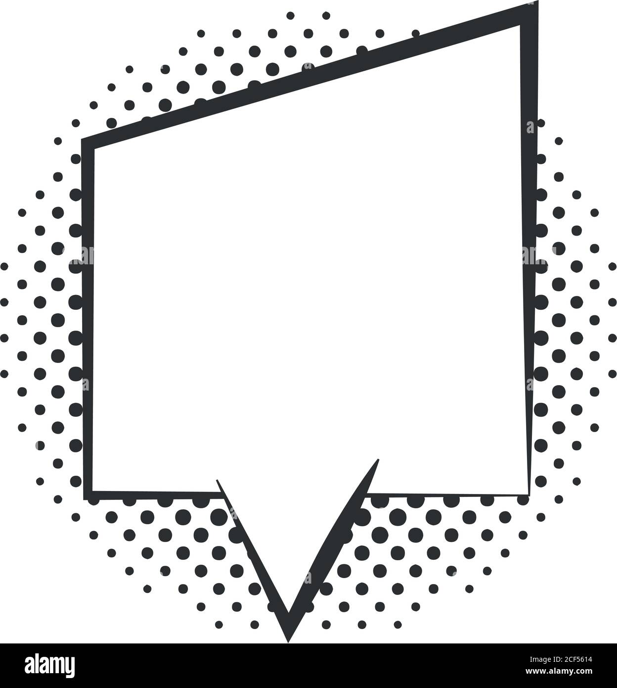 pop art message comic bubble speech halftone style, linear design white ...