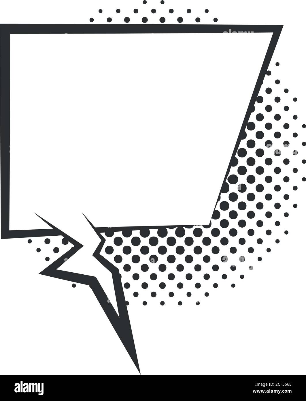 pop art comic speech bubble halftone style, line white background ...