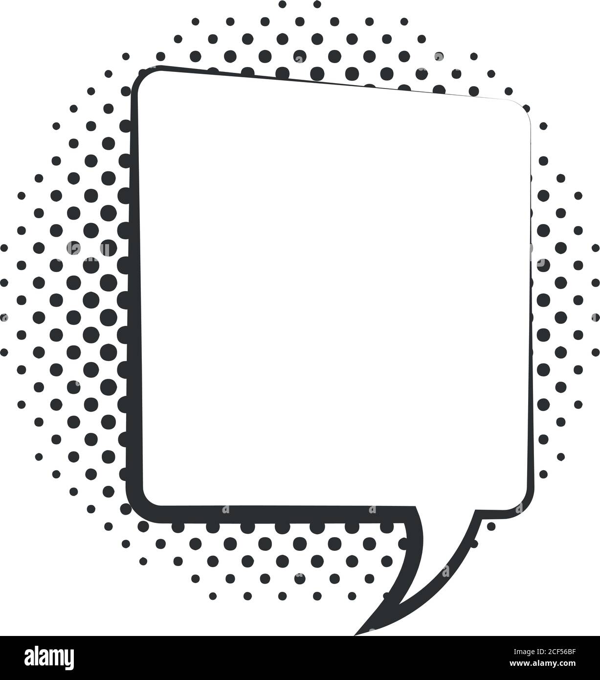 pop art speech bubble dialogue element, halftone style linear design ...
