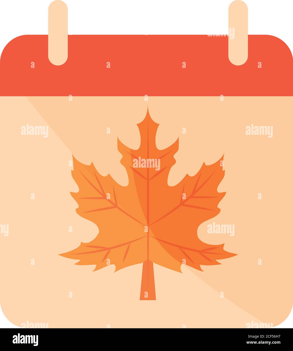 Autumn Calendar Reminder Season Vector Illustration Flat Icon With Shadow Stock Vector Image Art Alamy
