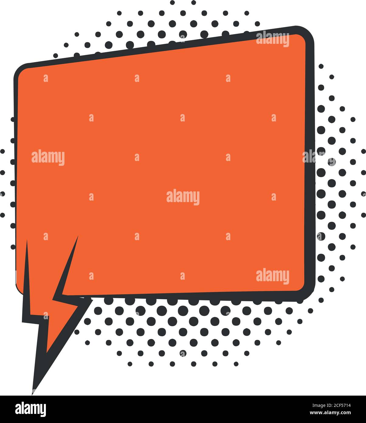 pop art speech bubble, halftone style flat design white background ...