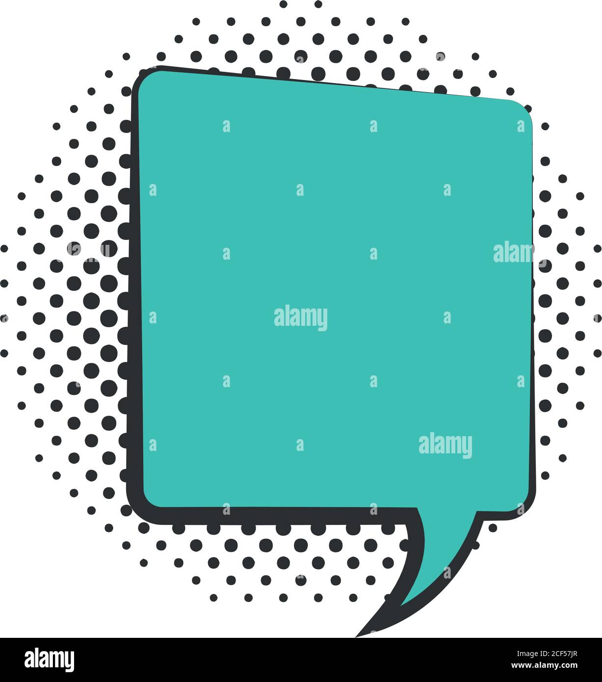 pop art speech bubble dialogue element, halftone style flat design ...