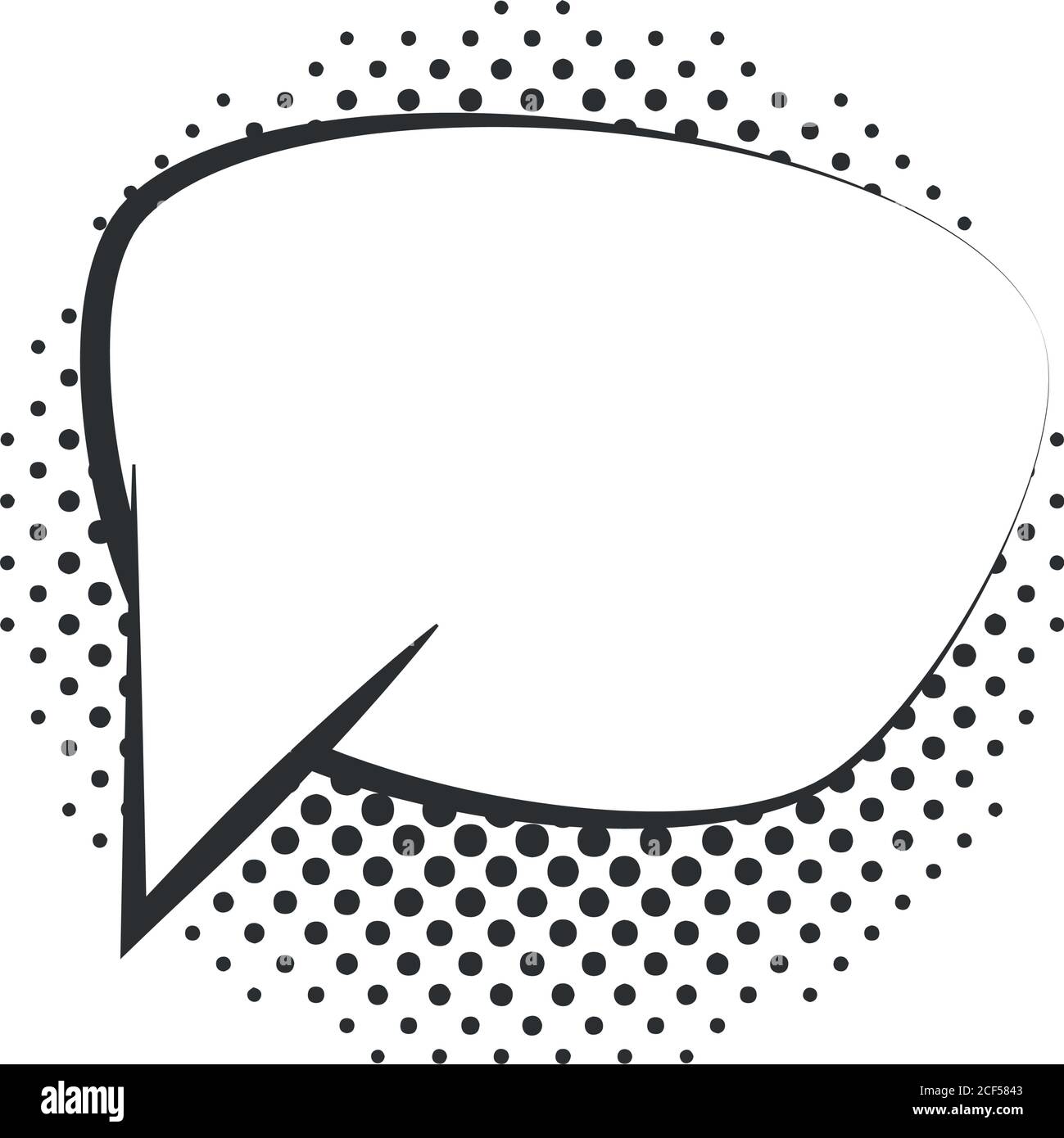 pop art speech bubble dotted and halftone style, linear design white ...