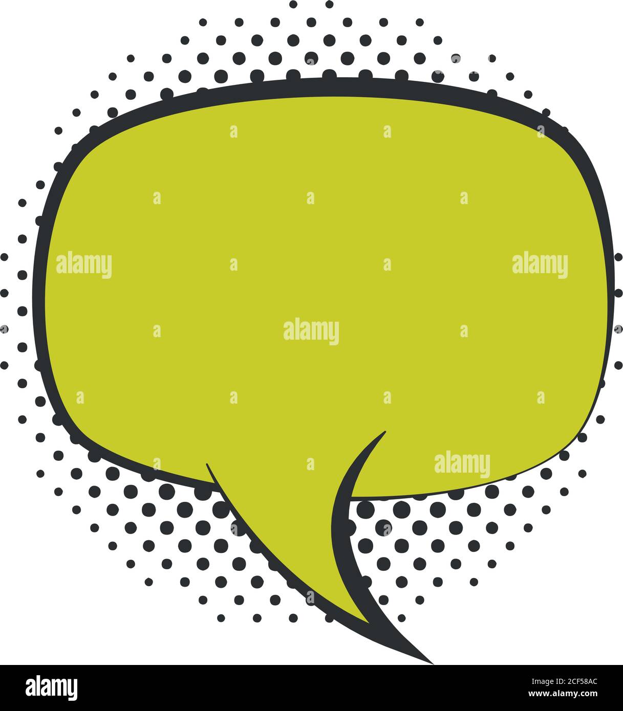 pop art speech bubble blank halftone style, flat design white ...