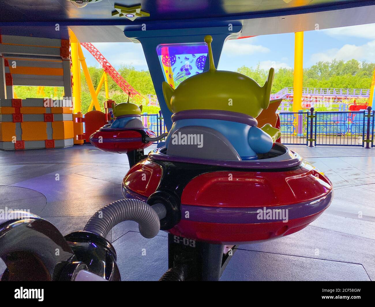 Orlando,FL/USA8/31/20 Alien Swirls ride in Toy Story Land at