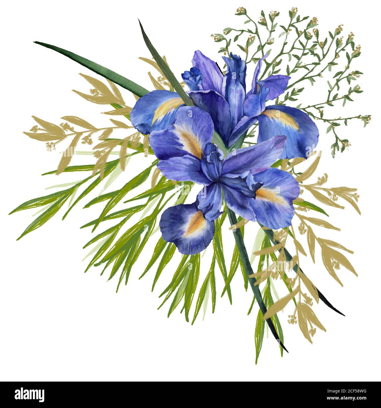 antique victorian botanical print lavender blue iris ornamental flower illustration digital download