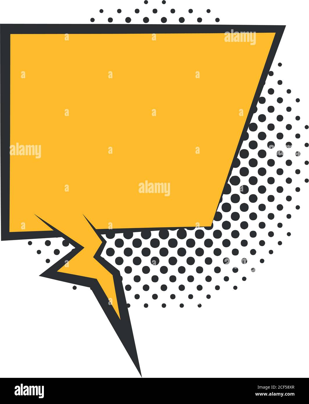 pop art comic speech bubble halftone style, flat white background ...