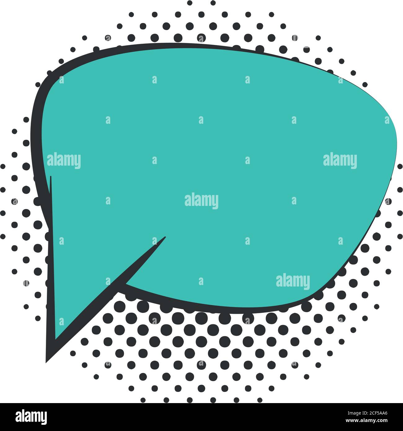 pop art speech bubble dotted and halftone style, flat design white ...
