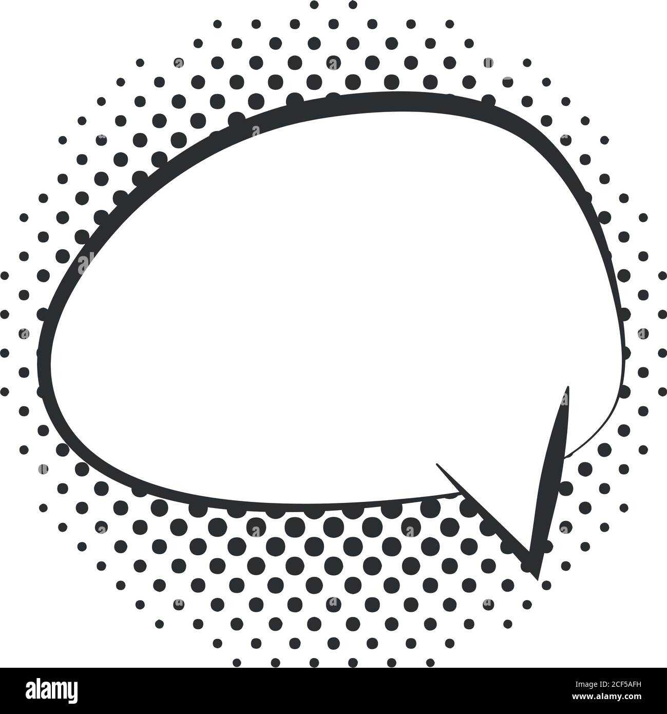 pop art speech bubble social media halftone style, linear design white ...