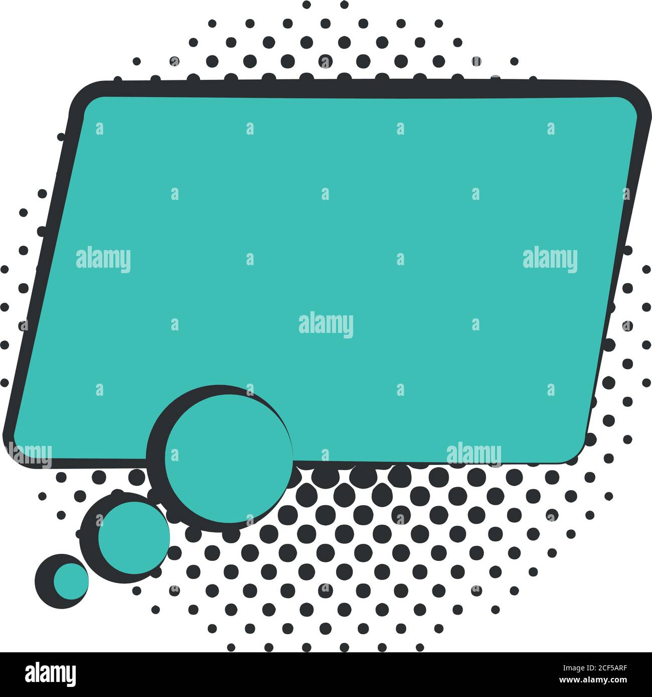 pop art speech bubble banner halftone style, flat design white ...