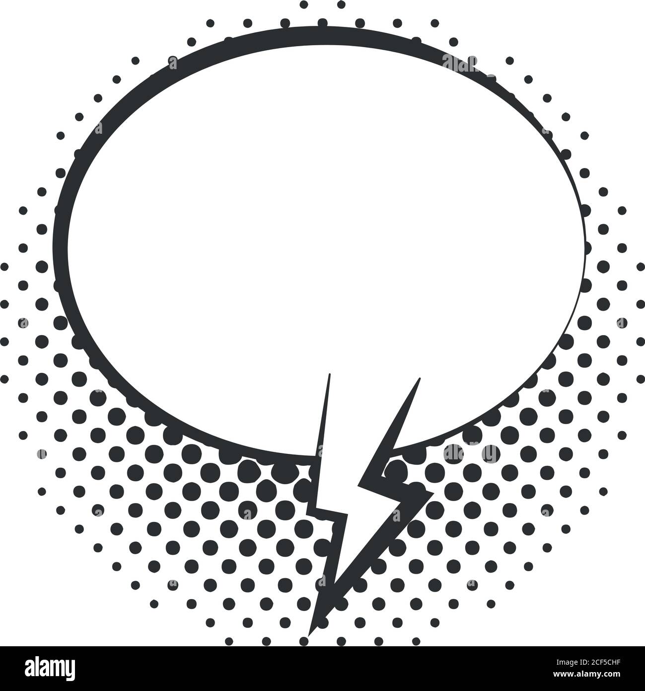 pop art speech bubble advert banner, halftone style linear design white ...