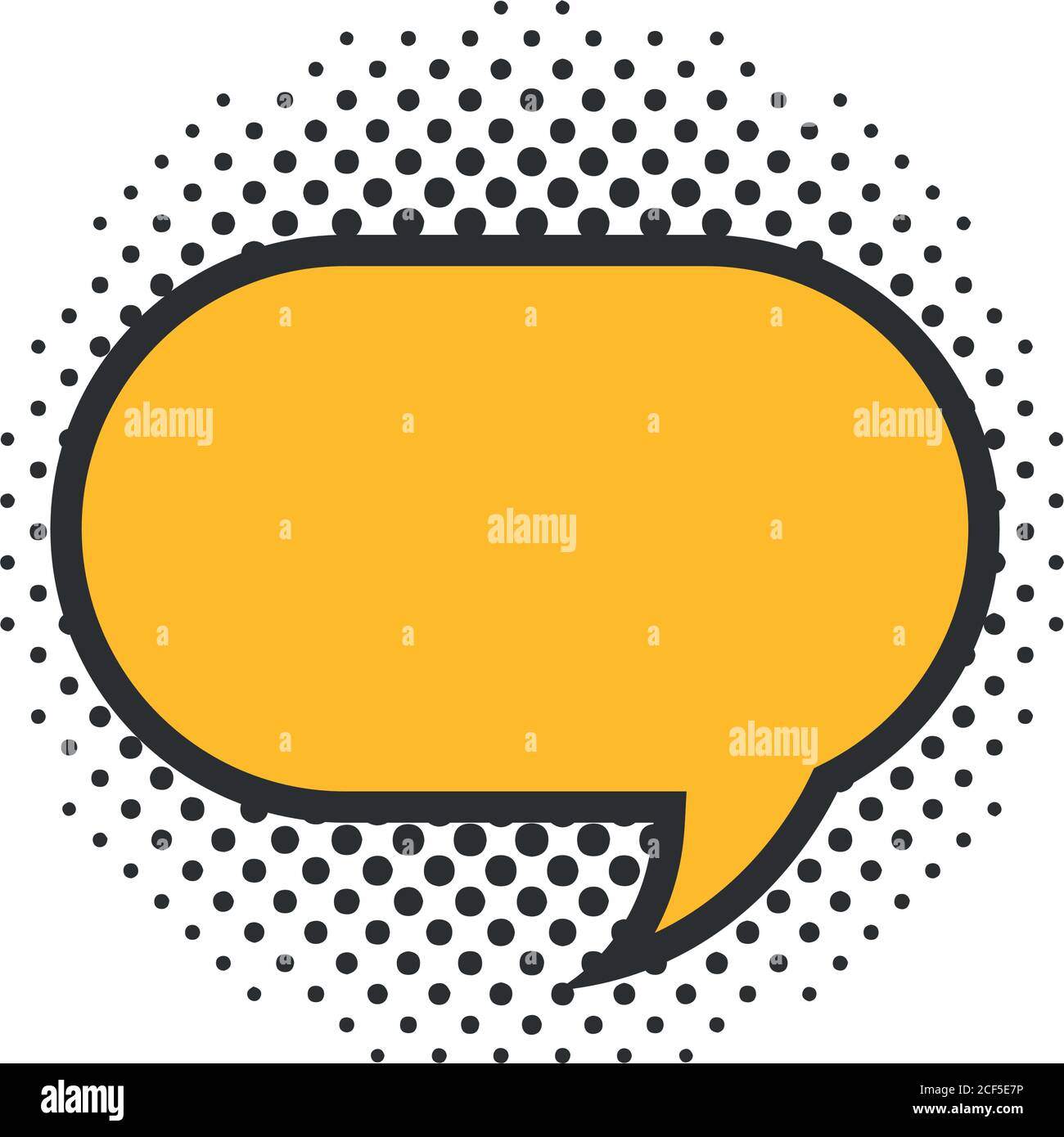 pop art comic speech bubble halftone style, flat design white ...