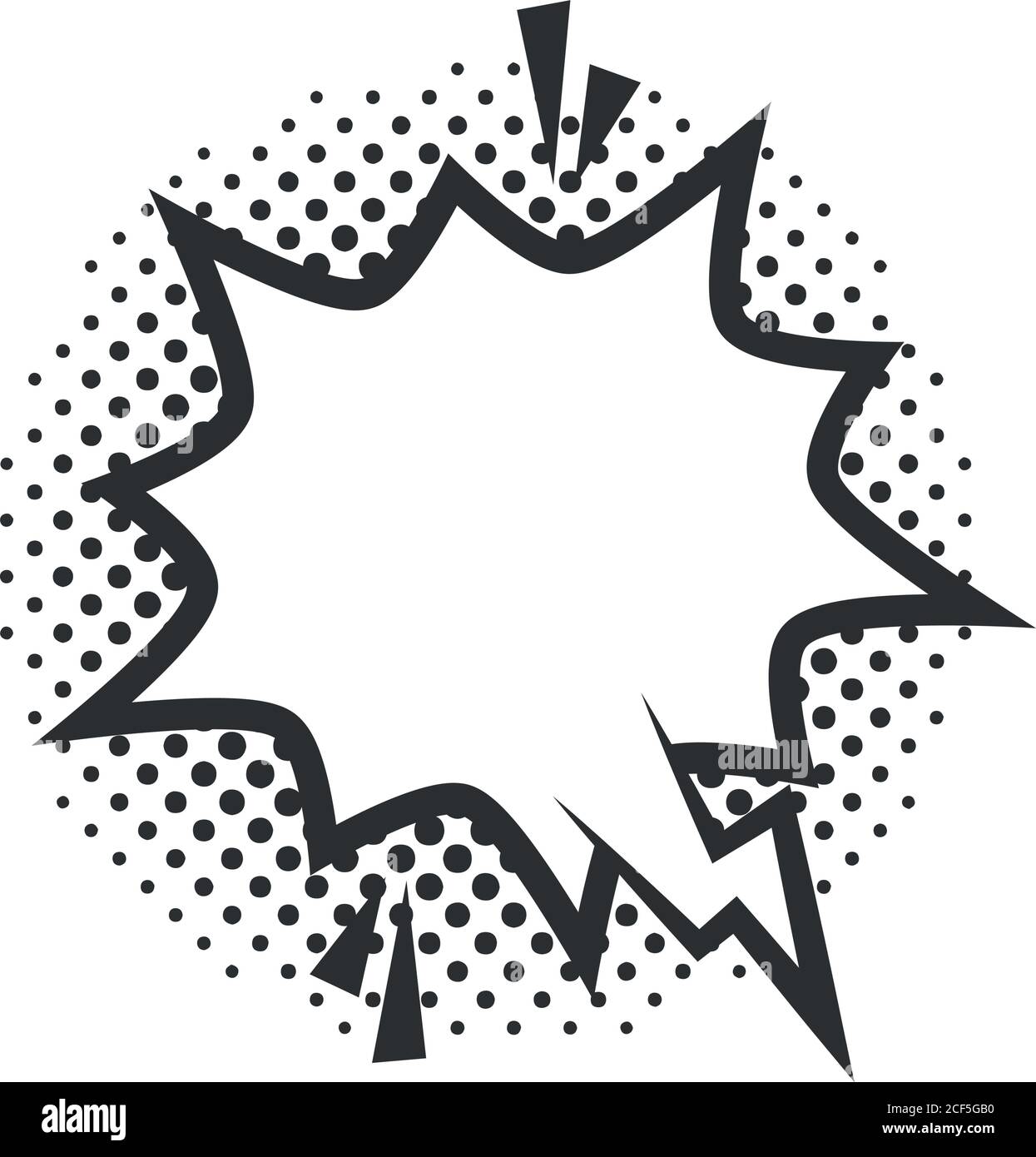 pop art speech bubble retro halftone style, linear design white ...