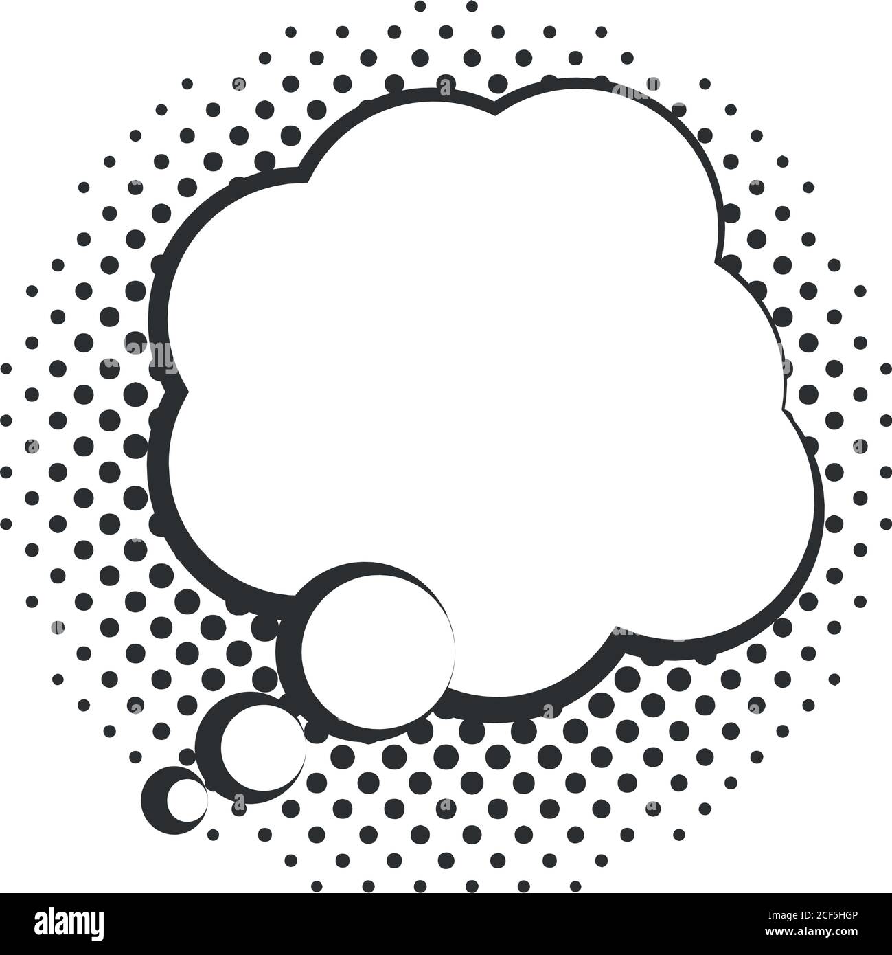 pop art speech bubble, halftone style icon linear design white background  vector illustration Stock Vector Image & Art - Alamy