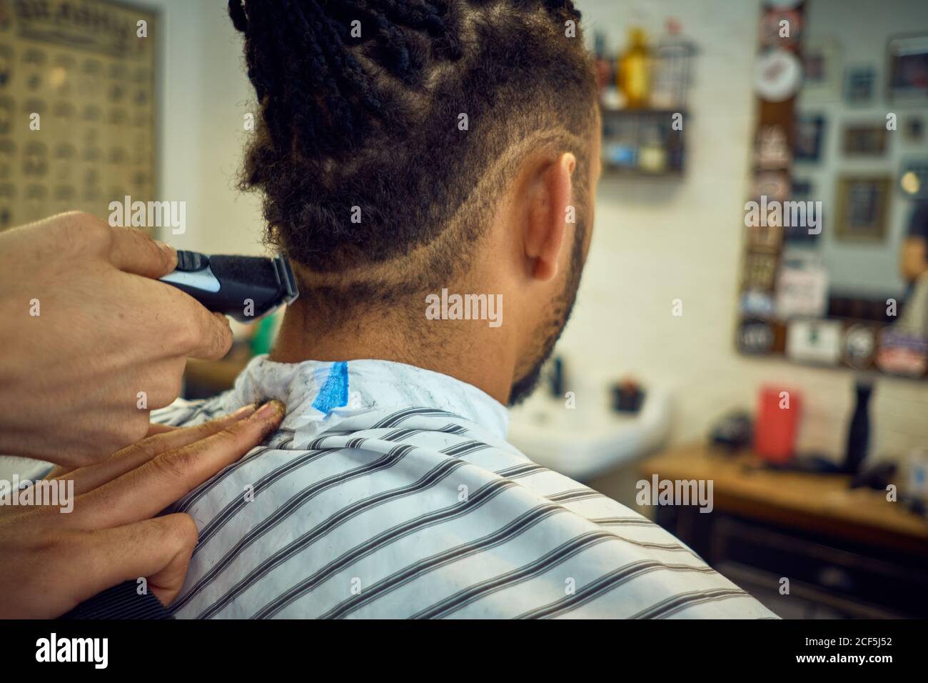 Back view african man doing hi-res stock photography and images - Alamy