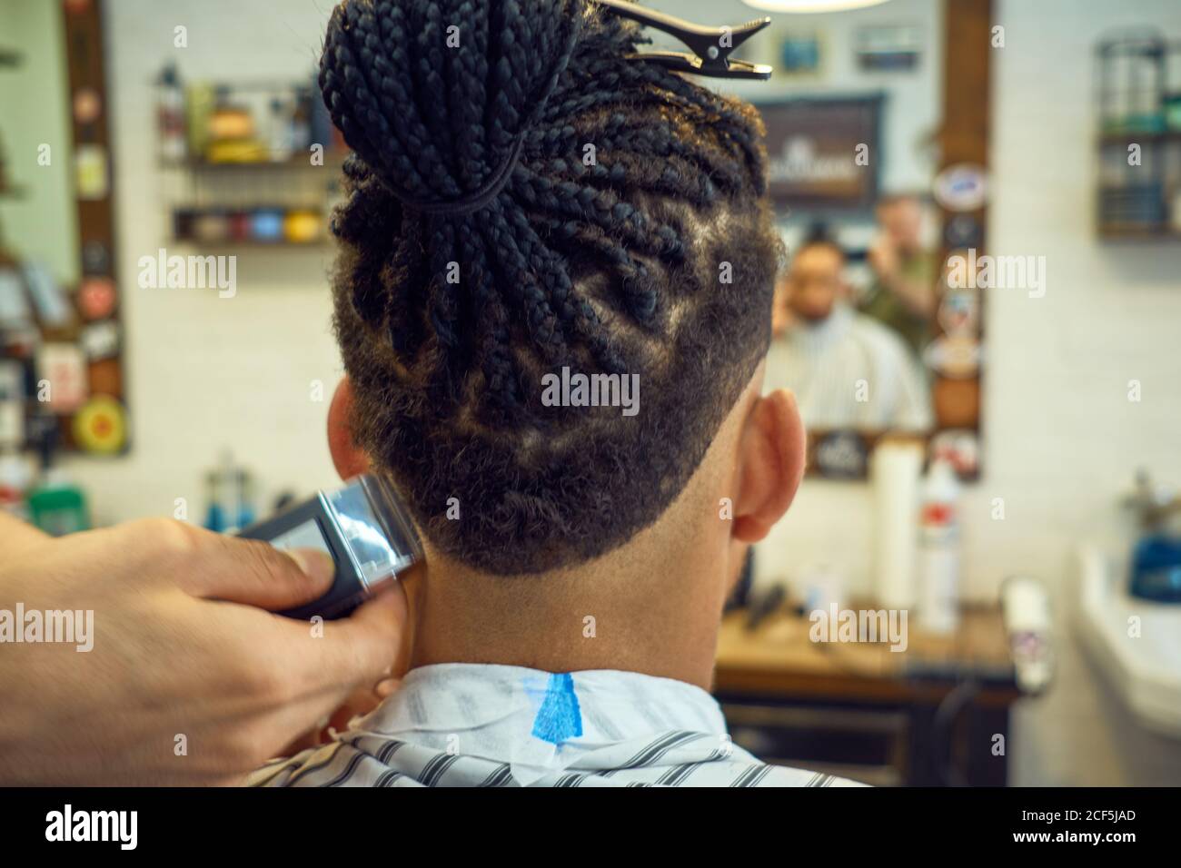 Back view african man doing hi-res stock photography and images - Alamy