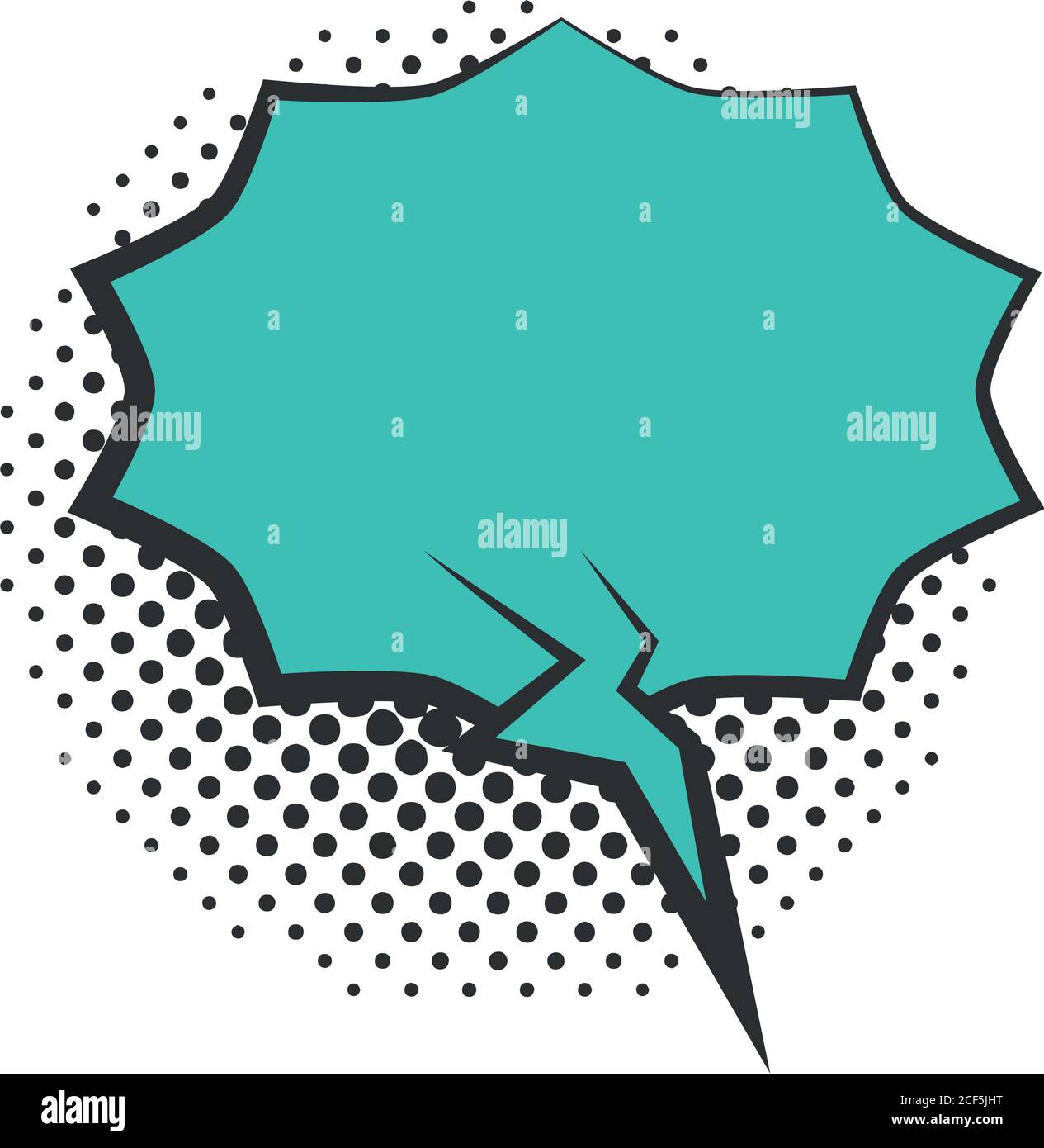 pop art speech bubble message, halftone style flat design white ...