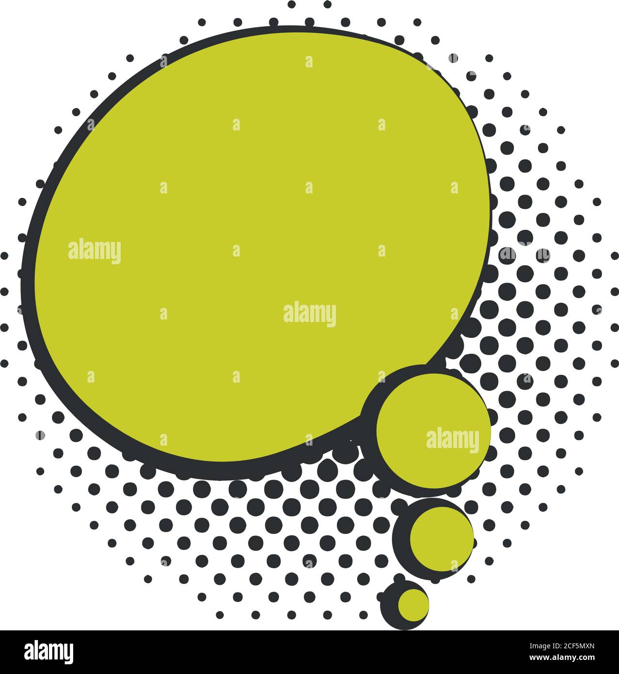 pop art speech bubble colored cloud, halftone style flat design white ...