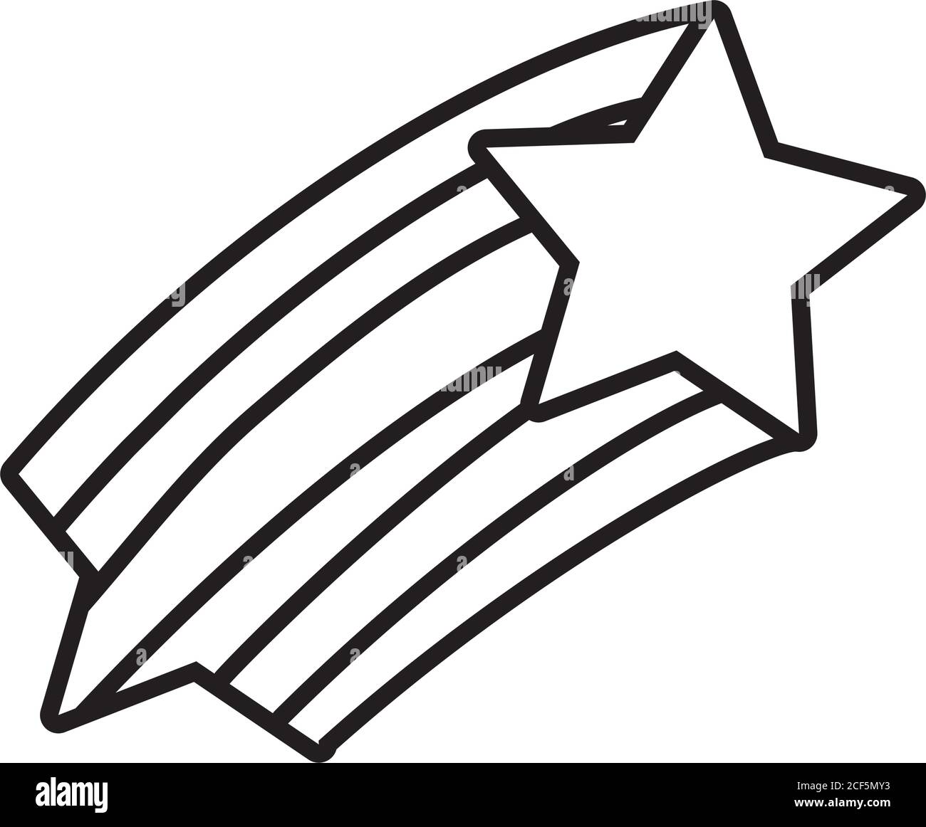 Pop Art Elements Concept Shooting Star Icon Over White Background Line Style Vector Illustration Stock Vector Image Art Alamy