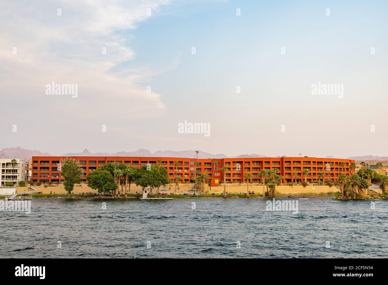 Laughlin, AUG 22, 2020 - Modern residence building by the river Stock Photo