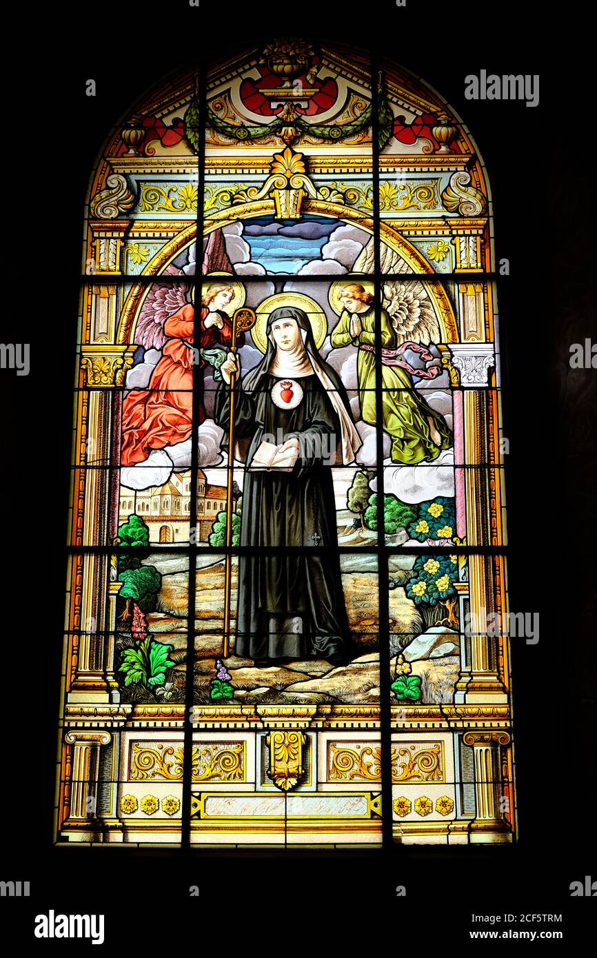 Costa Rica San Jose Stained glass window in the Metropolitan