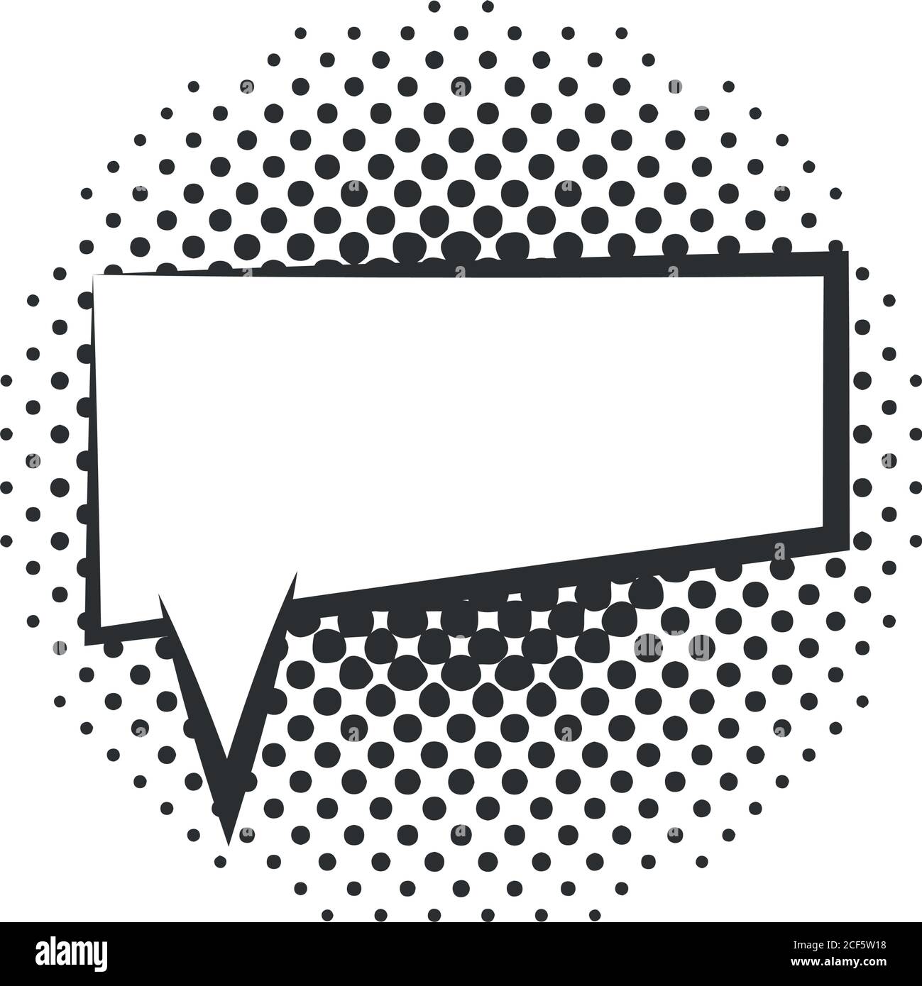 pop art speech bubble vintage halftone style, linear design white ...